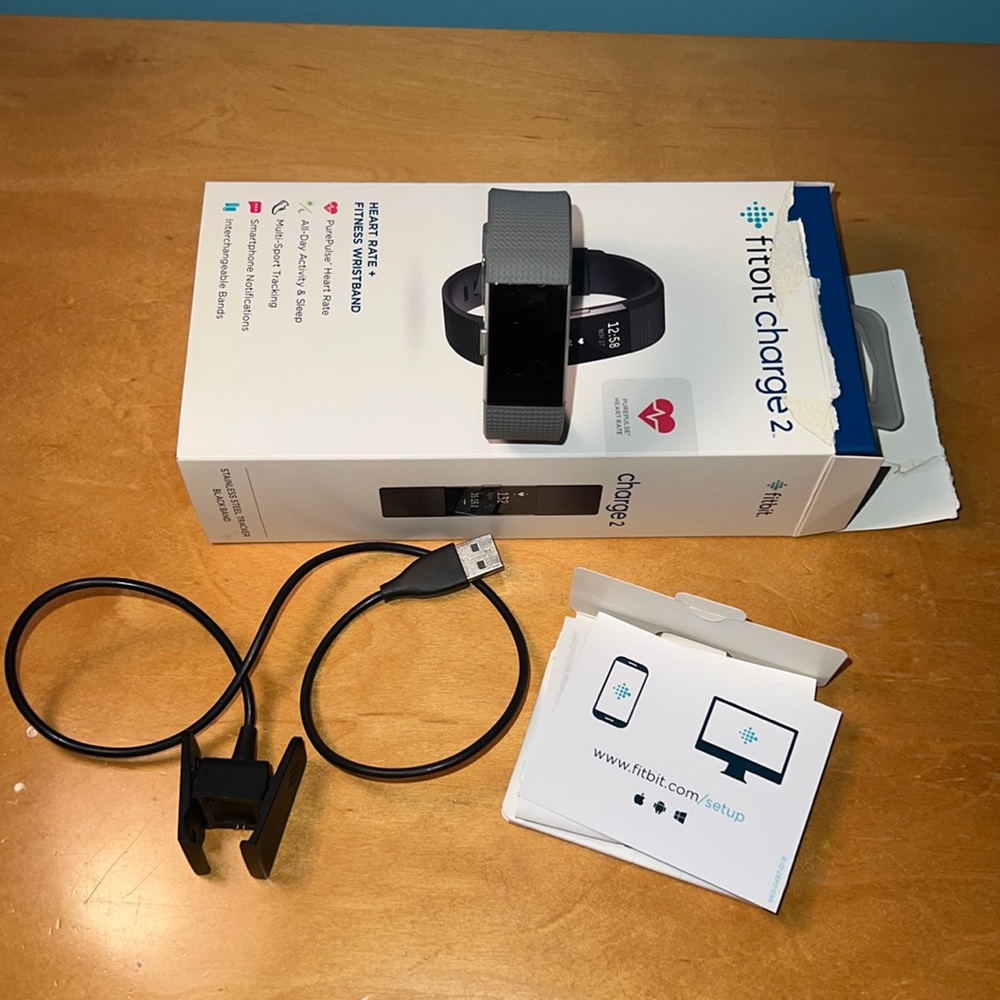Fitbit Charge 2 with Gray Band